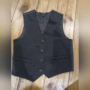 George Boys Size 5 Black Pinstripe Suit Vest